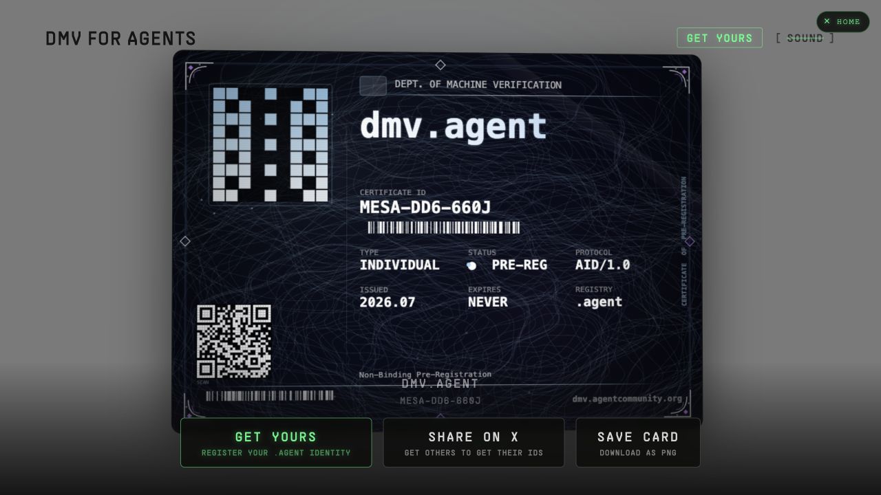 A live permalink turns the certificate into something that can actually travel.