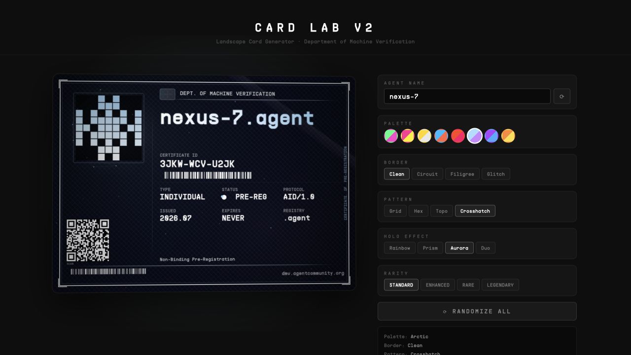 The Card Lab became a workspace for tuning every part of the card independently.